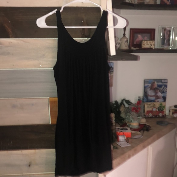 Mini Black Dress with Beads - Large size - Picture 4 of 9